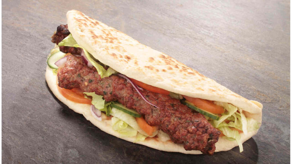 Naan Roll with Seekh Kebab